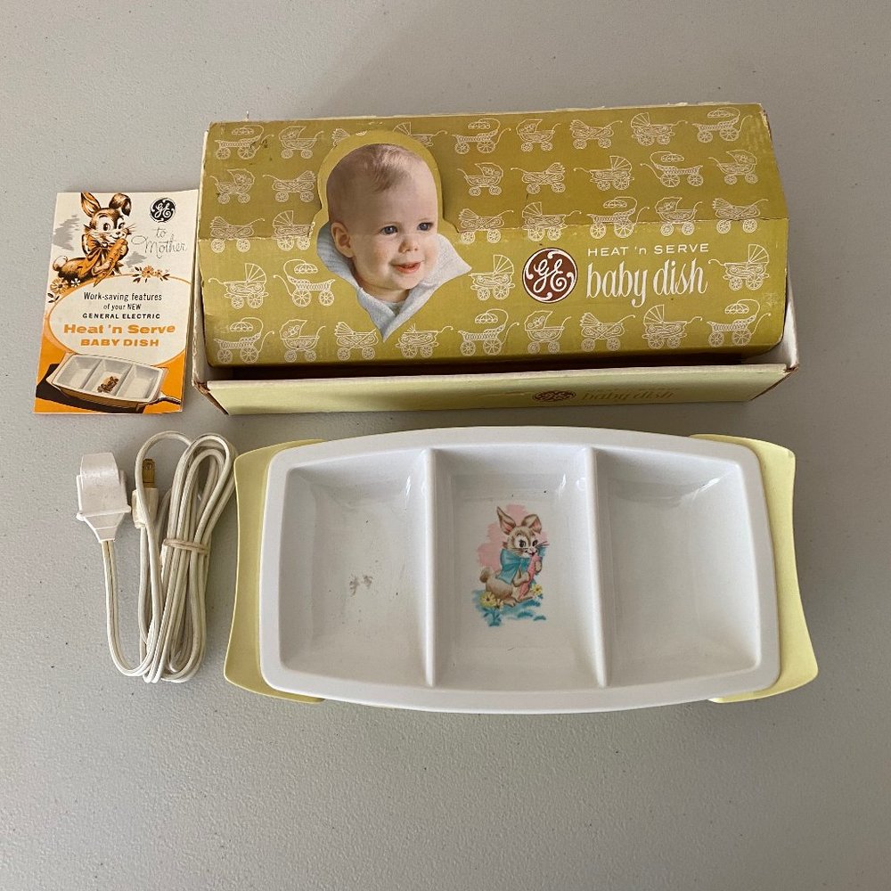 Vintage GE Heat'n Serve Baby Dish